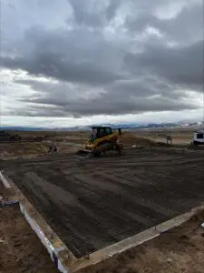Concrete foundation installation by Schaefer Excavating