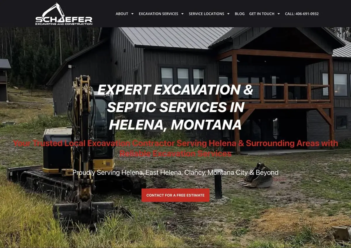 Schaefer Excavation HomePage Helena MT