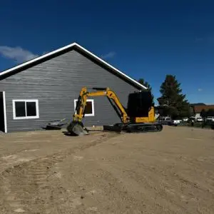 Residential excavation project Bozeman MT by Schaefer Excavating preparing yard for construction