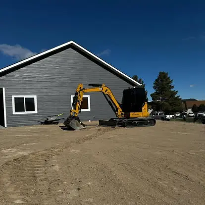 Residential excavation project Bozeman MT by Schaefer Excavating preparing yard for construction