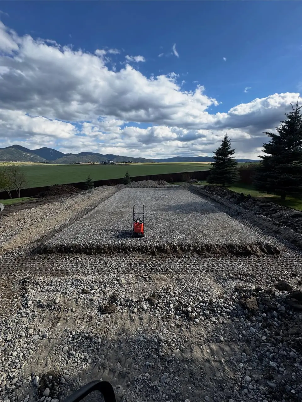 Site preparation Butte MT gravel building pad installation by Schaefer Excavating