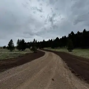Road construction Butte MT gravel access road built by Schaefer Excavating