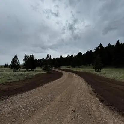 Road construction Butte MT gravel access road built by Schaefer Excavating