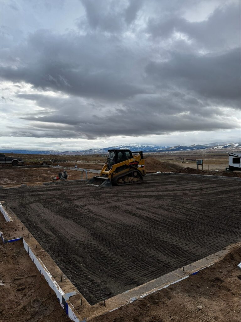 Concrete foundation installation by Schaefer Excavating