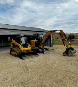 Excavation contractors Butte MT – Schaefer Excavating completing site preparation and grading for residential construction project