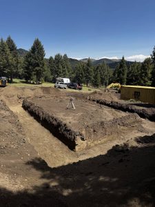 Excavation crew preparing a construction site in Helena, Montana
