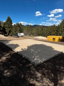 Residential land excavation for new home site preparation in Montana
