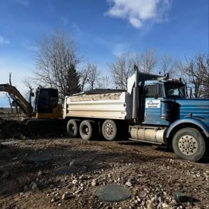 Septic contractor Butte Montana excavation truck and equipment Schaefer Excavating