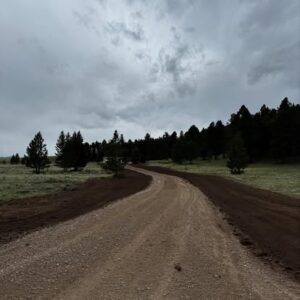 Road construction Butte MT gravel access road built by Schaefer Excavating